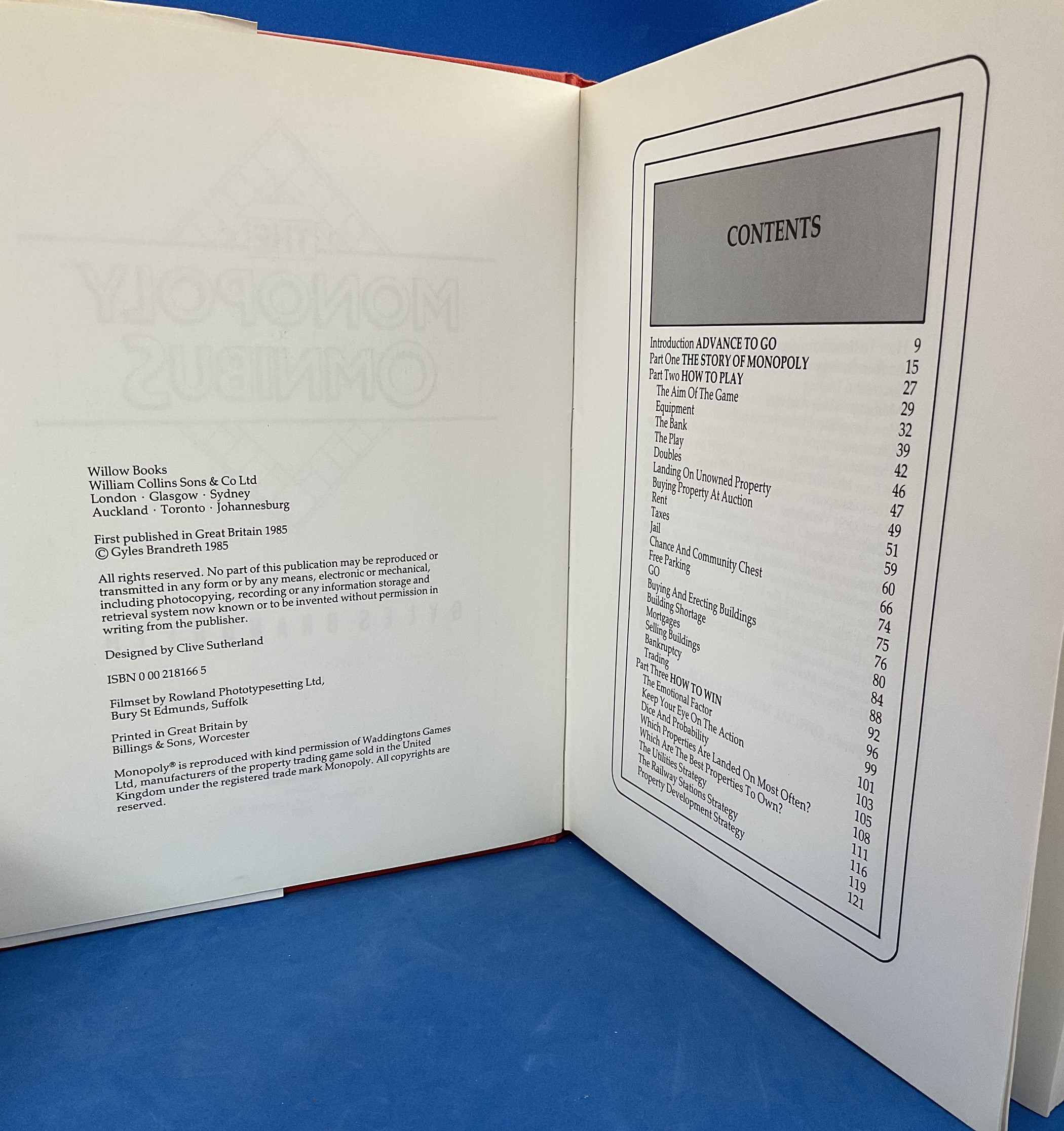 The Monopoly Omnibus 1st Edition Hardback Book by Gyles Brandreth. Published in 1985. 224 Pages. - Image 2 of 2