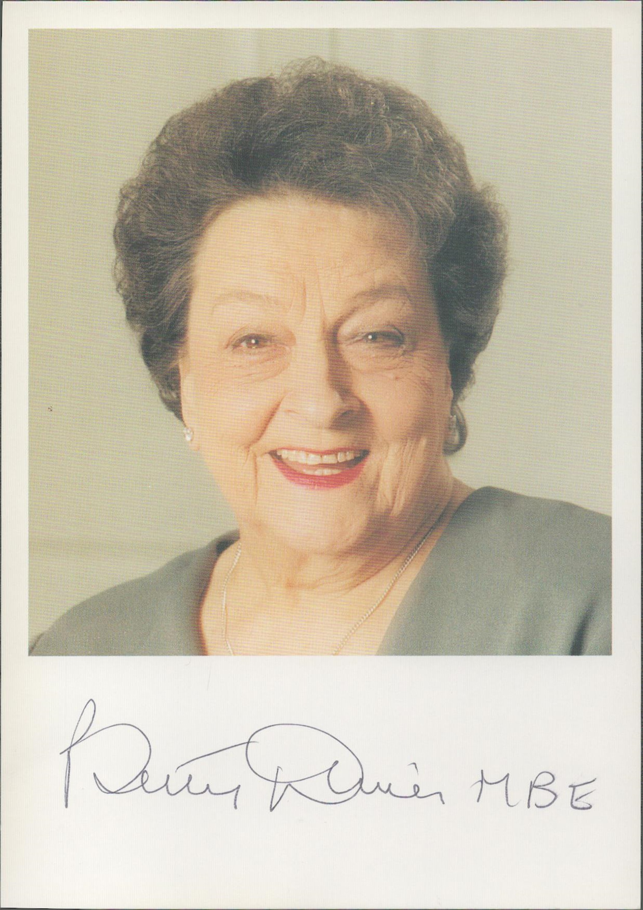 Betty Driver signed 6x4 colour photo. Elizabeth Mary Driver, MBE (20 May 1920 - 15 October 2011) was