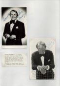 English Singer and Comedian Dickie Henderson Signed on 2 Black and White Photos. Both Photos