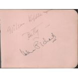 John Stuart Signed Vintage Autograph Album Page Measuring approx 5 x 3 inches. Signed in blue ink.