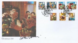 Peter Sallis signed 2010 Internetstamps Christmas Wallace and Gromit FDC. Good condition. All