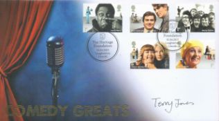 Monty Python Terry Jones signed 2015 Internetstamps Comedy Greats official FDC. Heritage