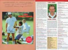 Northants C.C.C collection 8 assorted signed pages by Northant legends such as Alan Lamb, David