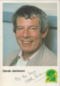 Derek Jameson signed 6x4 BBC Radio 2 colour promo photo. Derek Jameson (29 November 1929 - 12