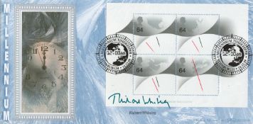 Richard Whiteley signed Millennium FDC. 2 Postmarks Edinburgh Millennium Timekeeper 14/12/99 and 4