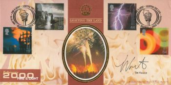 Tim Vincent signed Lighting The Land FDC. 2 postmarks 1/2/2000 and 4 stamps. Cover number 1050/5000.