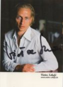 German actor, singer and filmmaker Victor Schefe Signed 6x4 inch Colour Promo Card. Signed in