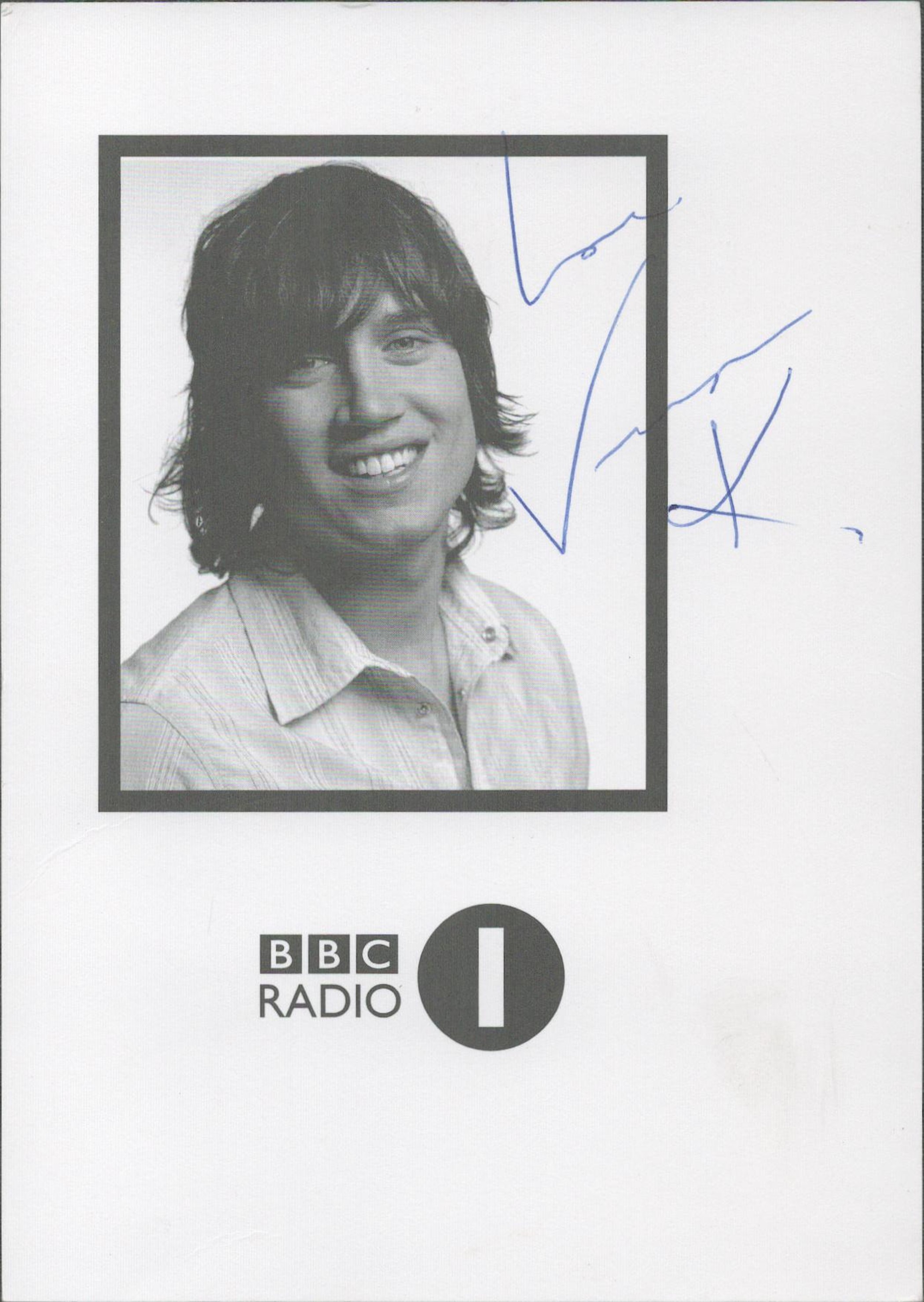 Vernon Kay signed 6x4 black and white BBC Radio 1 promo photo. Vernon Charles Kay (born 28 April