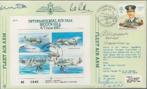 RAF Four Signed International Air Fair Biggin Hill 6/7 June 1987 FDC. Signed by Avis J Hearn, Bill