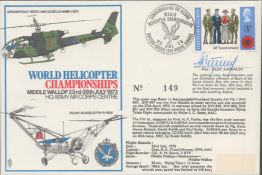 Pilot Alex Kapralov Signed World Helicopter Championships July 1973 FDC. British Legion Stamp with