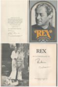 Actor Rex Harrison Signed on title page of his Autobiography Hardback Book which was published in
