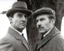 Sherlock Holmes 8x10 photo signed by actor David Burke who played Dr Watson. Good Condition. All