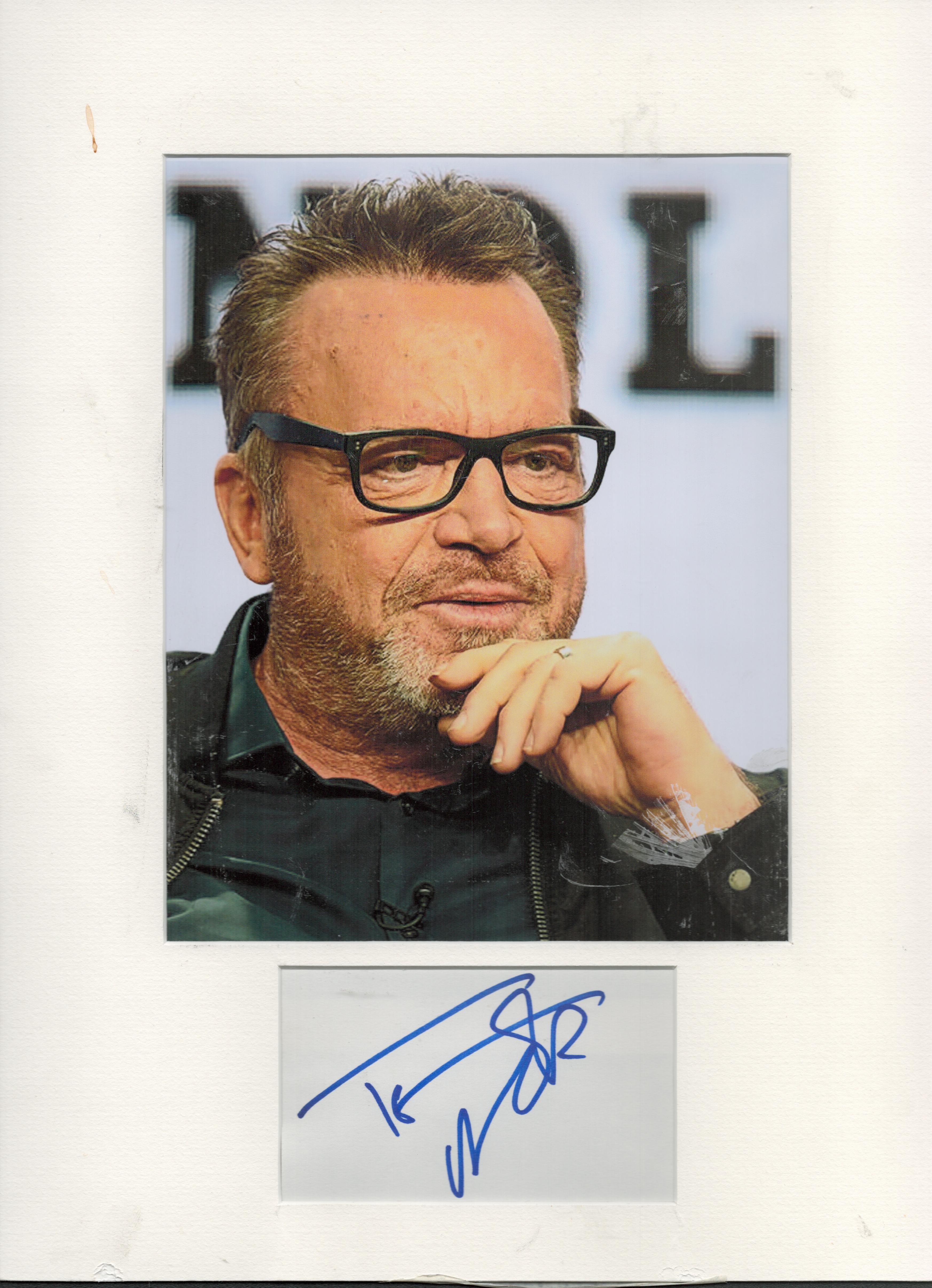 Actor, Tom Arnold mounted signature piece, overall size 16x12. This beautiful item features a colour