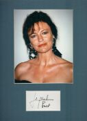 Actor, Jacqueline Bisset mounted signature piece, overall size 16x12. This beautiful item features a