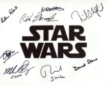 Star Wars 8x10 photo signed by EIGHT actors who have been in the films, Michael Henbury, Bill
