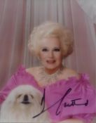 Dame Barbara Cartland signed 5x3 colour photo. Author. Good Condition. All autographs come with a