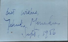 Yehudi Menuhin signed album page. Violinist. Good Condition. All autographs come with a