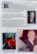 John H Glenn signed 5x5 colour photo. Comes with bio page. Good Condition. All autographs come