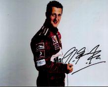 Michael Schumacher signed Ferrari 10x8 colour photo. Good Condition. All autographs come with a