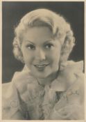 June Clyde signed 7x5 sepia photo. Good Condition. All autographs come with a Certificate of