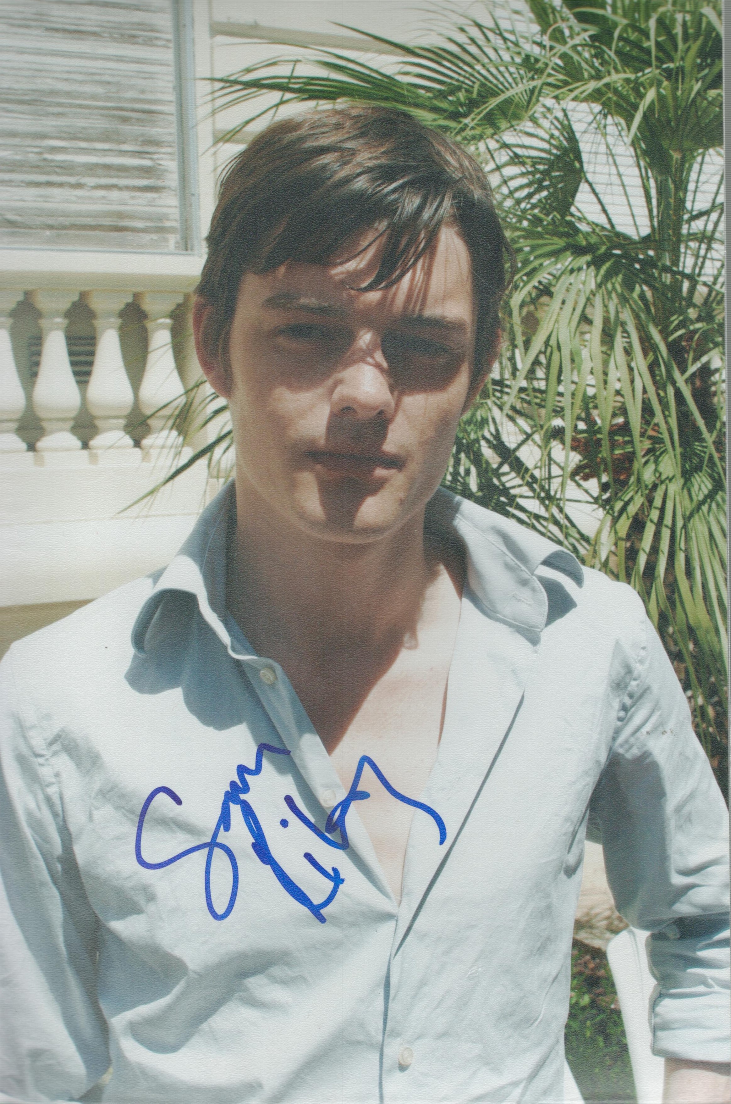 Sam Riley signed 12x8 colour photo. English actor and singer. Good Condition. All autographs come