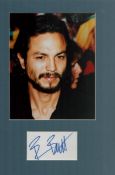 Actor, Benjamin Bratt mounted signature piece, overall size 16x12. This beautiful item features a