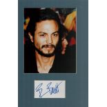 Actor, Benjamin Bratt mounted signature piece, overall size 16x12. This beautiful item features a