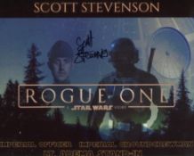Star Wars Rogue One 8x10 photo signed by actor Scott Stevenson. Good Condition. All autographs