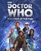 Doctor Who 8x10 photo signed by FOUR Doctors, Colin Baker, Paul McGann, Sylvester McCoy and Tom