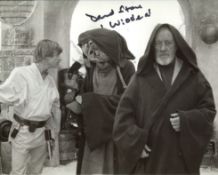 Star Wars A New Hope 8x10 photo signed by actor David Stone as Wioslea. Good Condition. All