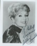 Debbie Reynolds signed 5x4 black and white photo. Dedicated. Good Condition. All autographs come