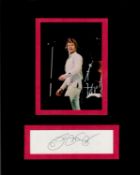 Jon Bon Jovi 10x8 overall mounted signature piece includes signed white card and colour photo