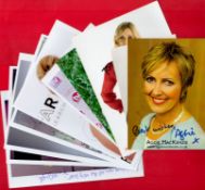 Films & TV Collection of 10 Signed photos approx size 6 x 4 includes Aggie MacKenzie, Sheila Ruskin,