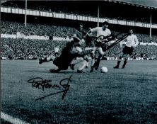 Dave Mackay and Pat Jennings signed Tottenham Hotspur 10x8 vintage black and white photo. Good