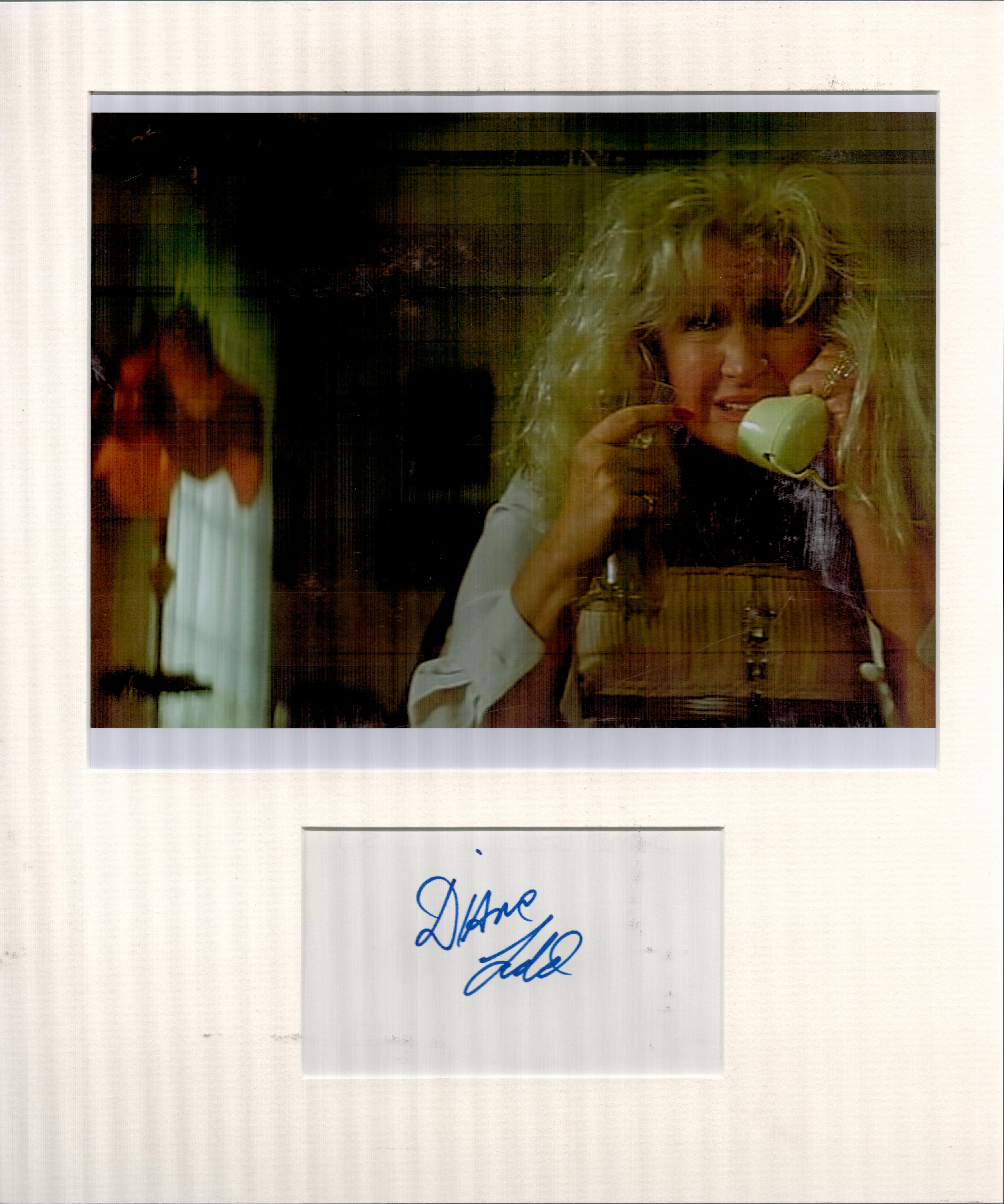 Actor, Diane Ladd mounted signature piece, overall size 16x12. This beautiful item features a colour