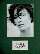 Actor, Ashley Judd mounted signature piece, overall size 16x12. This beautiful item features a black