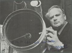 Sir Patrick Moore signed 6x4 black and white photo. Astronomer. Dedicated. Good Condition. All
