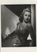 Lana Turner signed 6x4 black and white photo. Good Condition. All autographs come with a Certificate