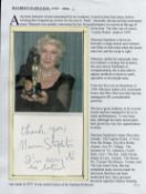 Maureen Stapleton signature piece. Comes with bio page. Good Condition. All autographs come with a