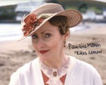 Poirot 8x10 photo signed by actress Pauline Moran (Miss Lemon). Good Condition. All autographs