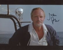 007 Bond movie For Your Eyes Only photo signed by actor Julian Glover (Kristatos). Good Condition.