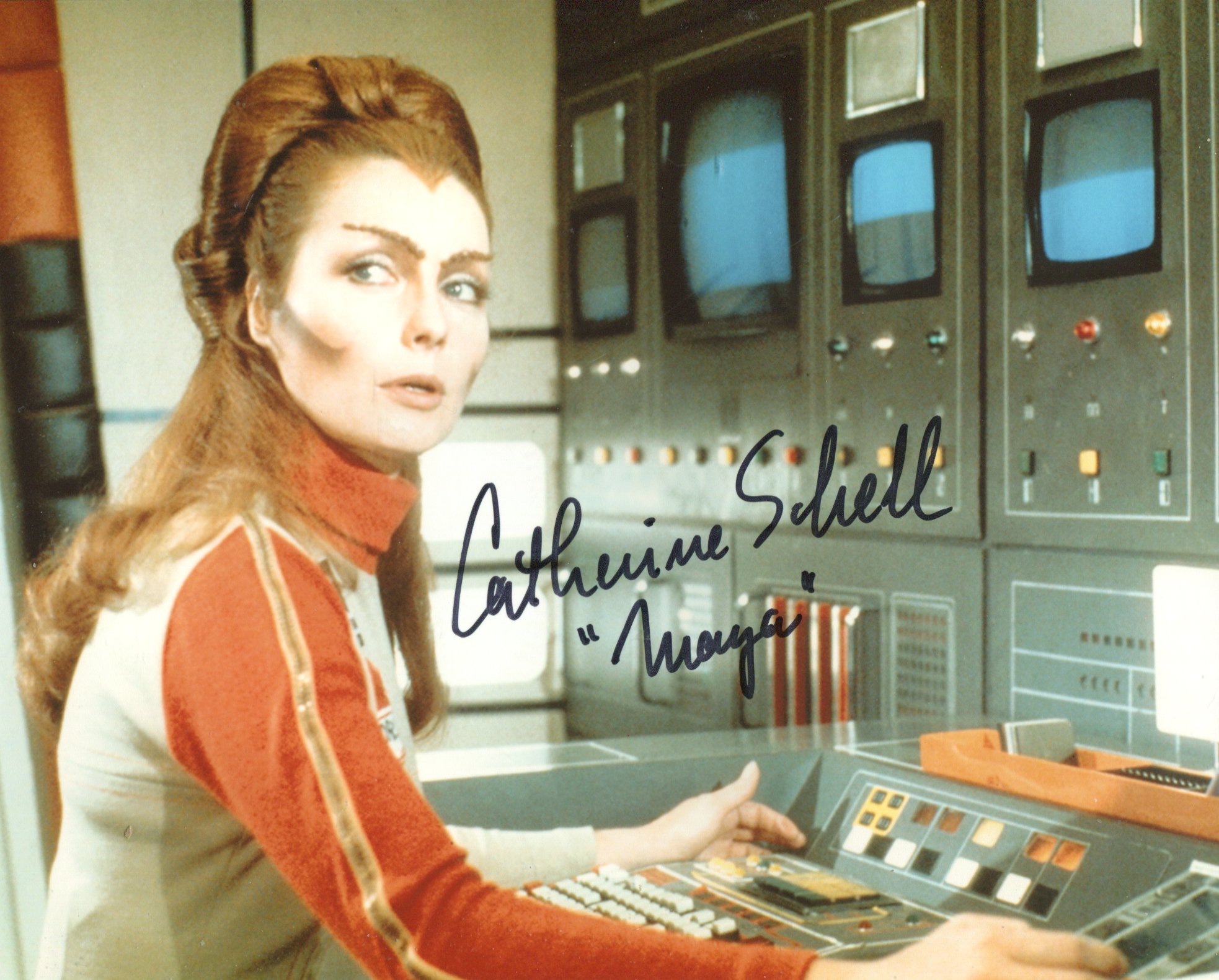 Space 1999 Catherine Schell signed Space 1999 TV science fiction series photo. Good Condition. All