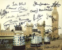Doctor Who 8x10 photo signed by TWENTY actors who have appeared in the serious, including the late