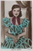 Paulette Goddard signed 6x4 colour photo. Signed on reverse. Good Condition. All autographs come