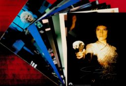 Star Trek Collection of 9 Signed photos plus Majel Barrett Signed Fold-Out Poster Lwaxana Troi (