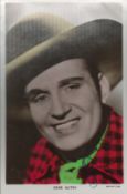 Gene Autry signed 6x4 colour photo. Good Condition. All autographs come with a Certificate of