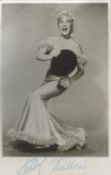 Betty Hutton signed 6x4 black and white photo. American stage, film, and television actress,