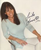 1980's topless Page 3 model Linda Lusardi signed 8x10 photo. Good Condition. All autographs come