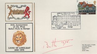 Lord Bath signed cover. 5/4/1976 Longleat postmark. Good Condition. All autographs come with a