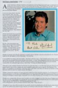 Michael Crawford signed 5x4 colour photo. Dedicated. Comes with bio page. Good Condition. All